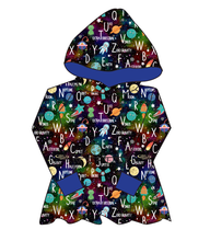 Load image into Gallery viewer, ABC Galaxy Peplum Hoodie (or Crewneck)