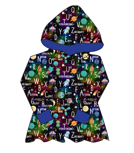 ABC Galaxy Peplum Hoodie (or Crewneck)