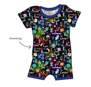 ABC Galaxy Grow With Me Pants And Shorts Romper