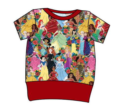 Floral Princesses Grow With Me Tee