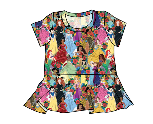 Floral Princesses Peplum Top
