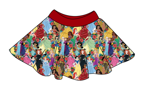 Floral Princesses Circle Skirt