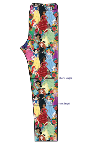 Floral Princesses Basic Leggings