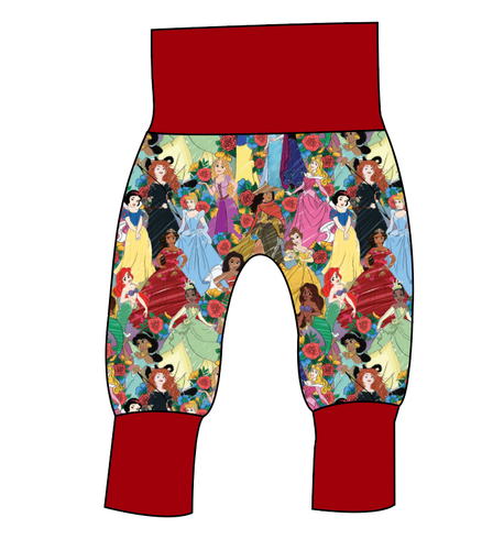 Floral Princesses Grow With Me Pants And Shorts