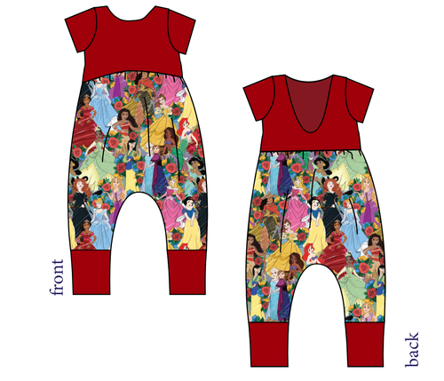 Floral Princesses Low Back Romper and Bubble Romper