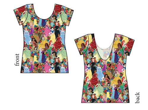 Floral Princesses Ladies' Low Back Ballerina Tee