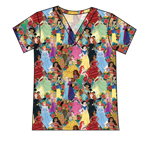 Floral Princesses Ladies' Slouchy V-Neck Tee