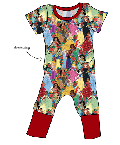 Floral Princesses Grow With Me Pants And Shorts Romper