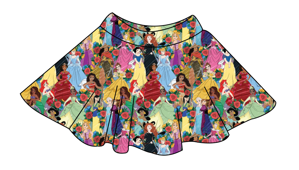 Floral Princesses Ladies' Circle Skirt