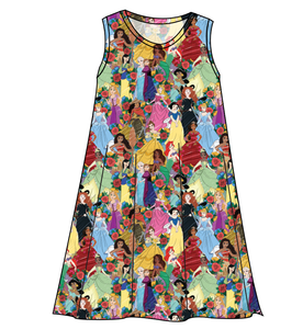 Floral Princesses Ladies' Swing Dress