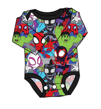 Load image into Gallery viewer, Go Webs Go Lap Neck Bodysuit