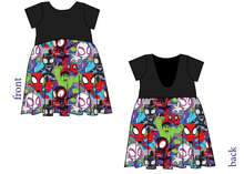 Load image into Gallery viewer, Go Webs Go Low Back Dress