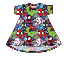 Load image into Gallery viewer, Go Webs Go Basic T-Shirt Dress