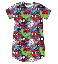 Load image into Gallery viewer, Go Webs Go Ladies' T-Shirt Dress