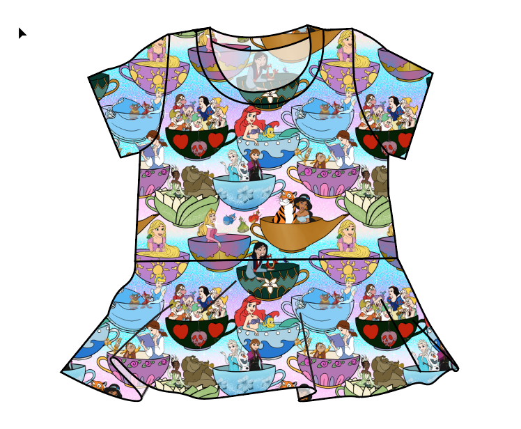 Enchanted Tea Party Peplum Top
