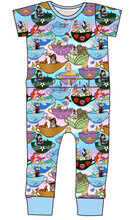Load image into Gallery viewer, Enchanted Tea Party Bennett Pants and Shorts Length T-Shirt Romper