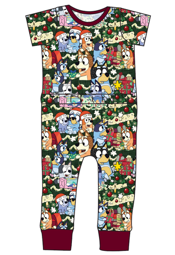 Verandah Santa Bennett Pants and Shorts Length T-Shirt Romper