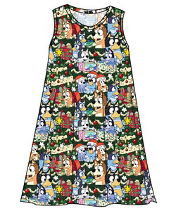 Verandah Santa Ladies' Swing Dress