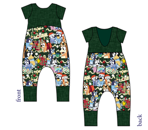 Verandah Santa Low Back Romper and Bubble Romper
