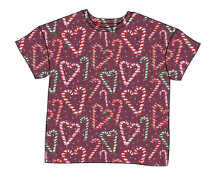 Candy Cane Lane Ladies' Oversized Tee