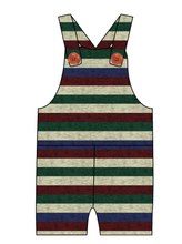 Load image into Gallery viewer, Holiday Stripes Overalls and Shortalls