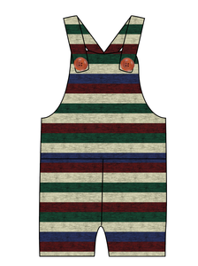 Holiday Stripes Overalls and Shortalls