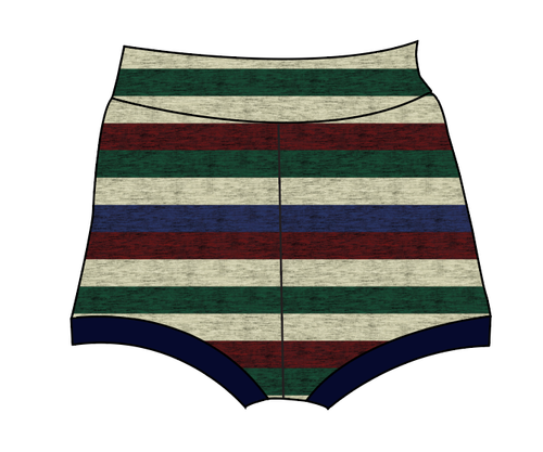 Holiday Stripes Bummies