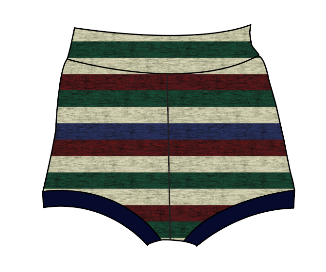 Holiday Stripes Bummies