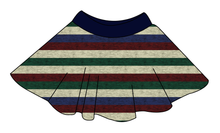 Load image into Gallery viewer, Holiday Stripes Circle Skirt