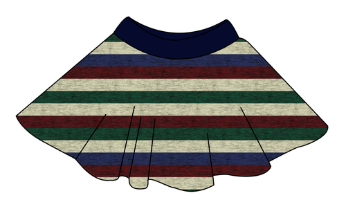 Holiday Stripes Circle Skirt