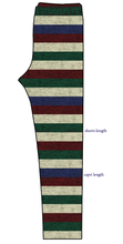 Load image into Gallery viewer, Holiday Stripes Basic Leggings