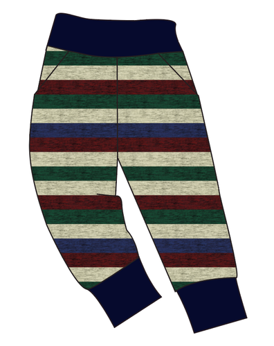 Holiday Stripes Basic Joggers And Jogger Shorts