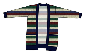 Holiday Stripes Ladies' Grandpa Cardigan