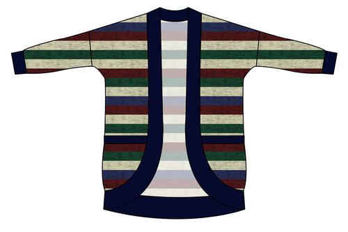 Holiday Stripes Ladies' Cocoon Cardigan