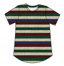 Load image into Gallery viewer, Holiday Stripes Ladies&#39; Relaxed Tee