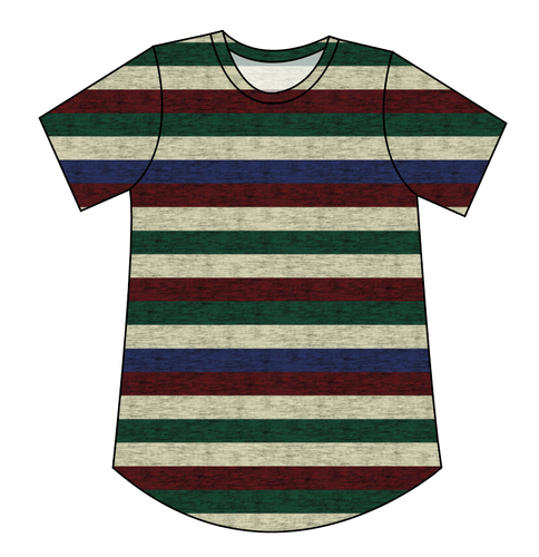 Holiday Stripes Ladies' Relaxed Tee