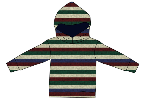 Holiday Stripes Ladies Oversized Hoodie