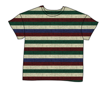 Load image into Gallery viewer, Holiday Stripes Ladies&#39; Oversized Tee
