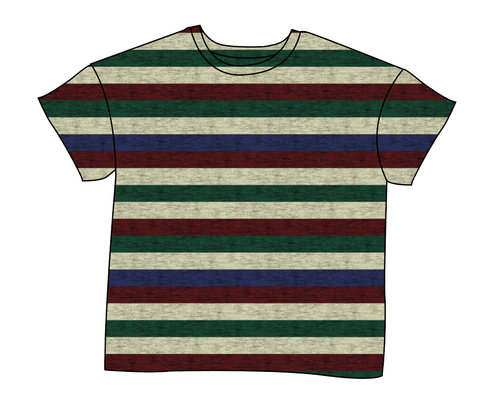 Holiday Stripes Ladies' Oversized Tee