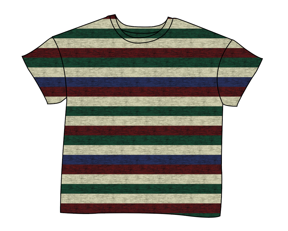 Holiday Stripes Ladies' Oversized Tee