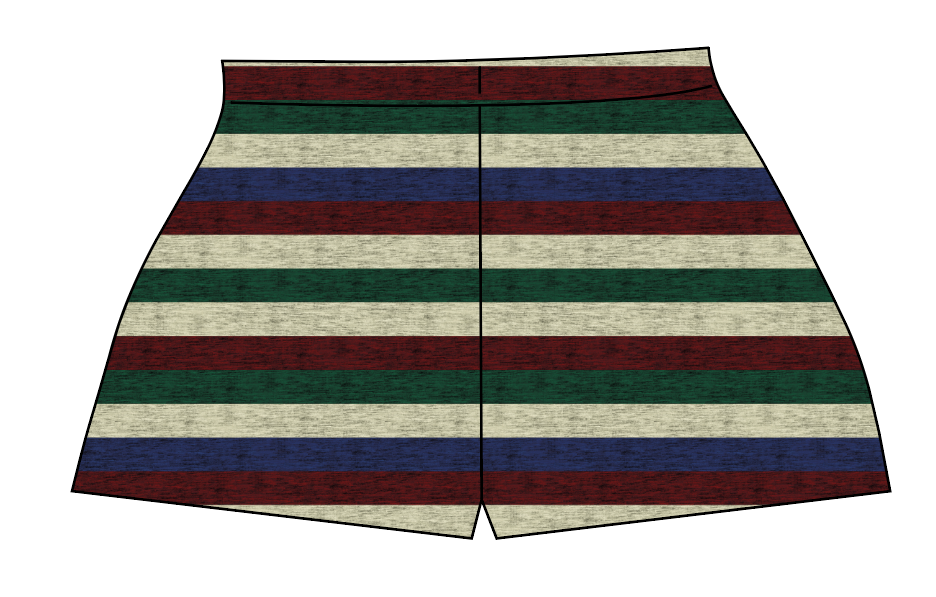 Holiday Stripes Ladies' Lounge Shorts