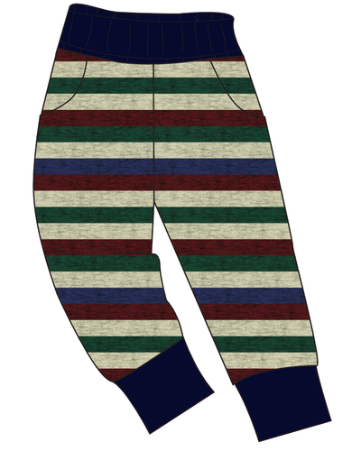 Holiday Stripes Ladies' Joggers and Jogger Shorts