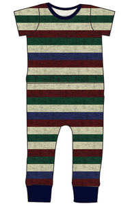 Holiday Stripes Bennett Pants and Shorts Length T-Shirt Romper