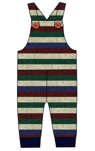 Holiday Stripes Overalls and Shortalls