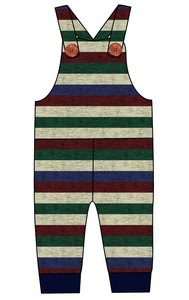Holiday Stripes Overalls and Shortalls