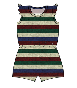 Holiday Stripes Ivy Summer Romper
