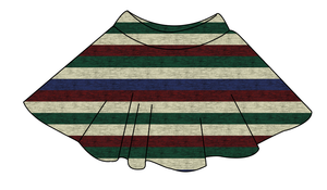 Holiday Stripes Ladies' Circle Skirt