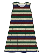 Load image into Gallery viewer, Holiday Stripes Ladies&#39; Swing Dress
