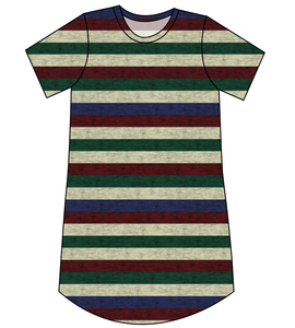 Holiday Stripes Ladies' T-Shirt Dress