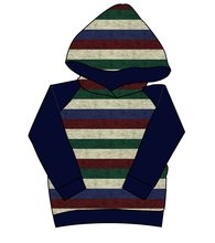 Load image into Gallery viewer, Holiday Stripes Classic Hoodie (or Crewneck)